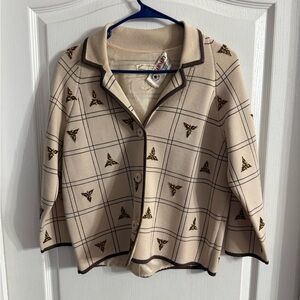 Vintage Carnaby 100% Pure Wool Women’s Jeweled Blazer Sz 14. F-110